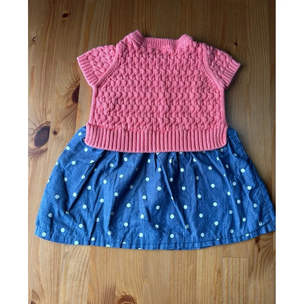 Baby GAP Cable Knit Polka Dot Dress Size 12-18‎ Months